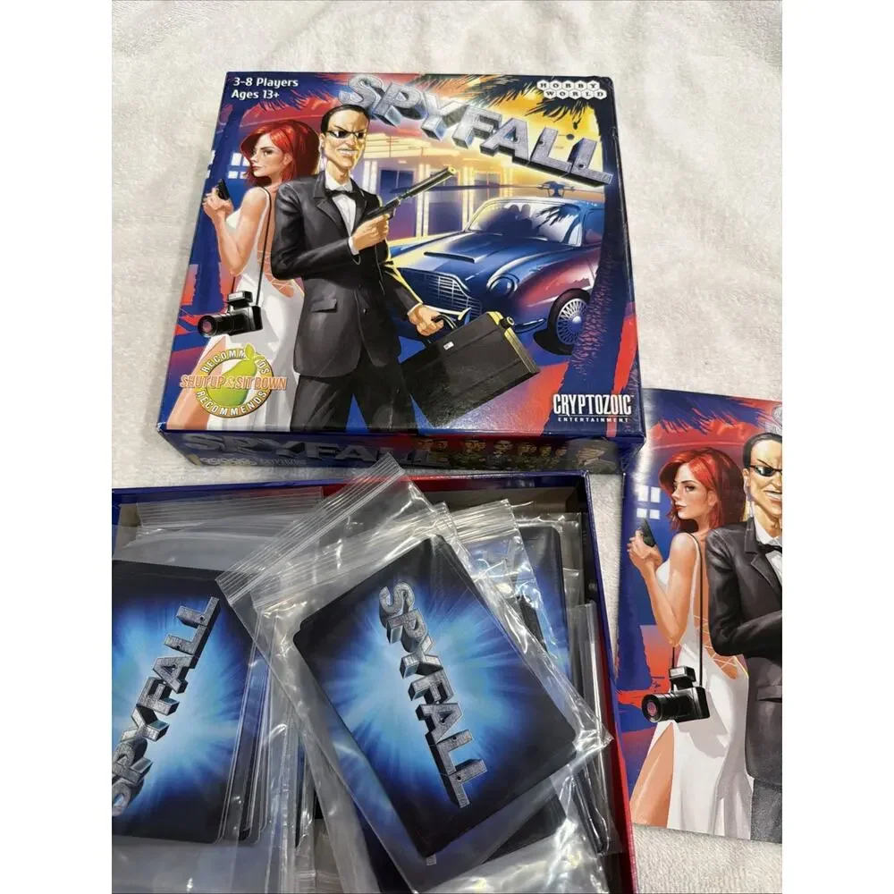 Spyfall Board Card Game Cryptozoic Entertainment Used 100% Complete Perfect